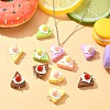 30Pcs 5 Colors Opaque Resin Imitation Food Pendants RESI-CJ0003-45-5