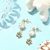 Natural Pearl Dangle Stud Earrings EJEW-JE05304-2