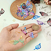 DIY Filigree Butterfly Wing Dangle Earring Making Kit DIY-TA0005-02-15