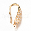 Brass Earring Hooks X-KK-R037-10KC-2