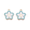 Light Gold Plated Alloy Enamel Pendants PALLOY-N176-28A-RS-1