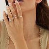 4Pcs Twist Zinc Alloy Crystal Rhinestone Finger Rings Sets FS-WGAC0FD-06-2