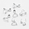 Anti-Tarnish Rhodium Plated 925 Sterling Silver Pendant Bails STER-E050-13P-1