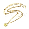 Ion Plating(IP) 201 Stainless Steel & Plastic Pearl Double Layered Necklaces NJEW-K270-23G-1