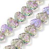 Electroplate Transparent Glass Beads Strands EGLA-R114-02A-HR01-1