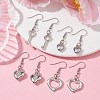 CCB Plastic Heart Dangle Earrings EJEW-JE05500-2