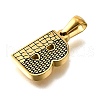 Golden 304 Stainless Steel Pendants STAS-K300-01G-B-2