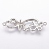 Brass Micro Pave Cubic Zirconia Links ZIRC-G095-38P-2