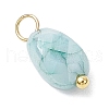 20Pcs Opaque Baking Painted Crackle Glass Charms PALLOY-JF03952-01-4