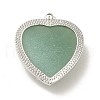 Heart Natural Green Aventurine Pendants X-GP356-2-2