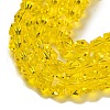 Electroplate Glass Beads Strands GLAA-Q105-02Q-4