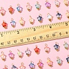 Electroplate Glass Charms PALLOY-FS00021-4