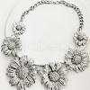 Alloy Bib Necklaces for Women FS-WGC5177-02-2