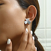 Fashionable Stainless Steel Clover Stud Earrings OT0775-1