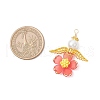 Handmade Glass Seed Beaded Angel Pendants PALLOY-MZ00764-01-2