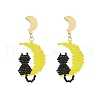 Glass Seed Beads Dangle Stud Earrings EJEW-MZ00411-2