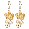 8 Pairs 8 Styles Maple Leaf Alloy Enamel Dangle Earrings EJEW-JE06137-4