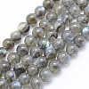Natural Labradorite Beads Strands G-P336-19-6mm-1