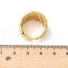 Brass Micro Pave Cubic Zirconia Adjustable Open Cuff Rings RJEW-V009-02G-5