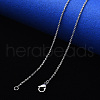304 Stainless Steel Cable Chain Necklace NJEW-S420-008C-P-4