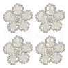 SUPERFINDINGS 4Pcs Flower Cloth Patches DIY-FH0007-54B-1