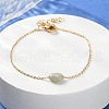 304 Stainless Steel Natural Jade Beads Link Bracelets BJEW-A036-16G-1