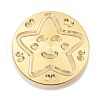 Golden Tone Wax Seal Brass Stamp Heads STAM-P002-01G-08-1