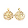 Brass Micro Pave Cubic Zirconia Pendants ZIRC-P106-22G-1