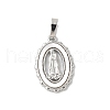 Brass Pave Natural White Shell Pendants KK-S522-07B-P-1