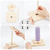 Wooden Plum Blossom Yarn Spinner TOOL-WH0127-39B-3