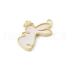Brass Shell Pendants KK-E791-06G-2