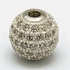 Round 925 Sterling Silver Beads STER-O021-01S-6mm-1