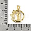 Brass Micro Pave Cubic Zirconia Pendants KK-Q066-33G-3