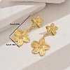 Stylish Stainless Steel Retro Flower Dangle Stud Earrings DL6175-1-4