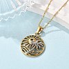 Summer Beach 304 Stainless Steel Sun Coconut Tree Pendant Nacklaces NJEW-R026-01G-3