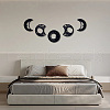 Wood Moon Phase Pendant Decoration HJEW-WH20013-007-6