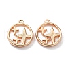 Rack Plating Alloy Resin Imitation Shell Pendants FIND-E043-08KCG-1