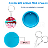 Flat Round Shape Keychain Molds Silicone Molds SIMO-PW0001-340-2