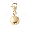 304 Stainless Steel Flat Round Pendant Decoration STAS-S165-07G-1