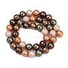 Faceted Round Shell Pearl Beads Strands BSHE-XCP0001-52-3