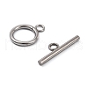 Stainless Steel Ring Toggle Clasps STAS-Q179-01-2
