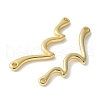 Brass Wave Shape Connector Charms KK-S518-04G-2