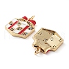 Christmas Theme Rack Plating Brass Pendants KK-M280-11A-G-2