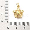Rack Plating Brass Micro Pave Cubic Zirconia Pendants KK-M082-04B-G-3