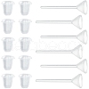 SOFPLATE 500Pcs Plastic Stud Earring Findings KY-SP0001-02-1