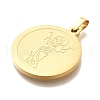 PVD Vacuum Plating 304 Stainless Steel Pendants STAS-U035-19G-04-2