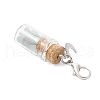 Natural Green Aventurine Chips inside Glass Wishing Bottle Pendant Decoration HJEW-JM03306-01-5
