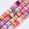 Handmade Polymer Clay Beads Strands X-CLAY-R086-02-2