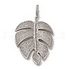 Brass Micro Pave Cubic Zirconia Pendants KK-U076-07P-1