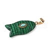 Synthetic Malachite & Synthetic Turquoise Carved Pendants G-Z084-01G-03-2